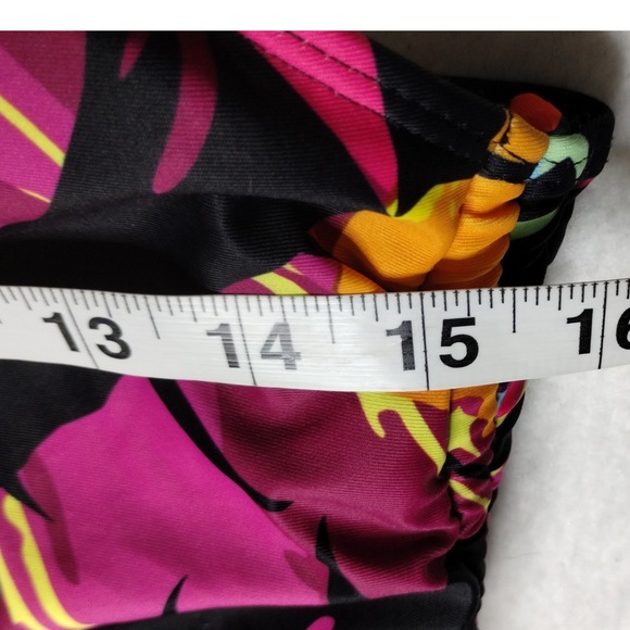 Tropical One-Piece Swimsuit with Adjustable Straps Women's Size L - Picture 7 of 8